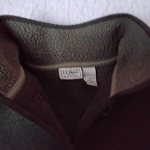 L.L. Bean Drag Olive Fleece Outerwear